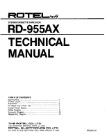 Rotel RD-955AX - Technical manual 